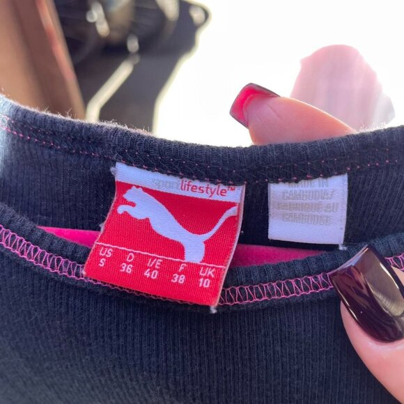 Y2K Black and Pink Puma Tank Top - Picture 5 of 5